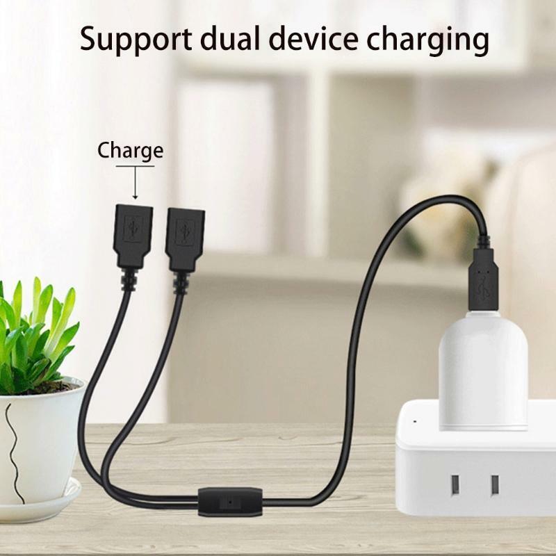 USB 2.0 Y Cable 3A Male to Dual Female Supports Charging of Mobile Phones
