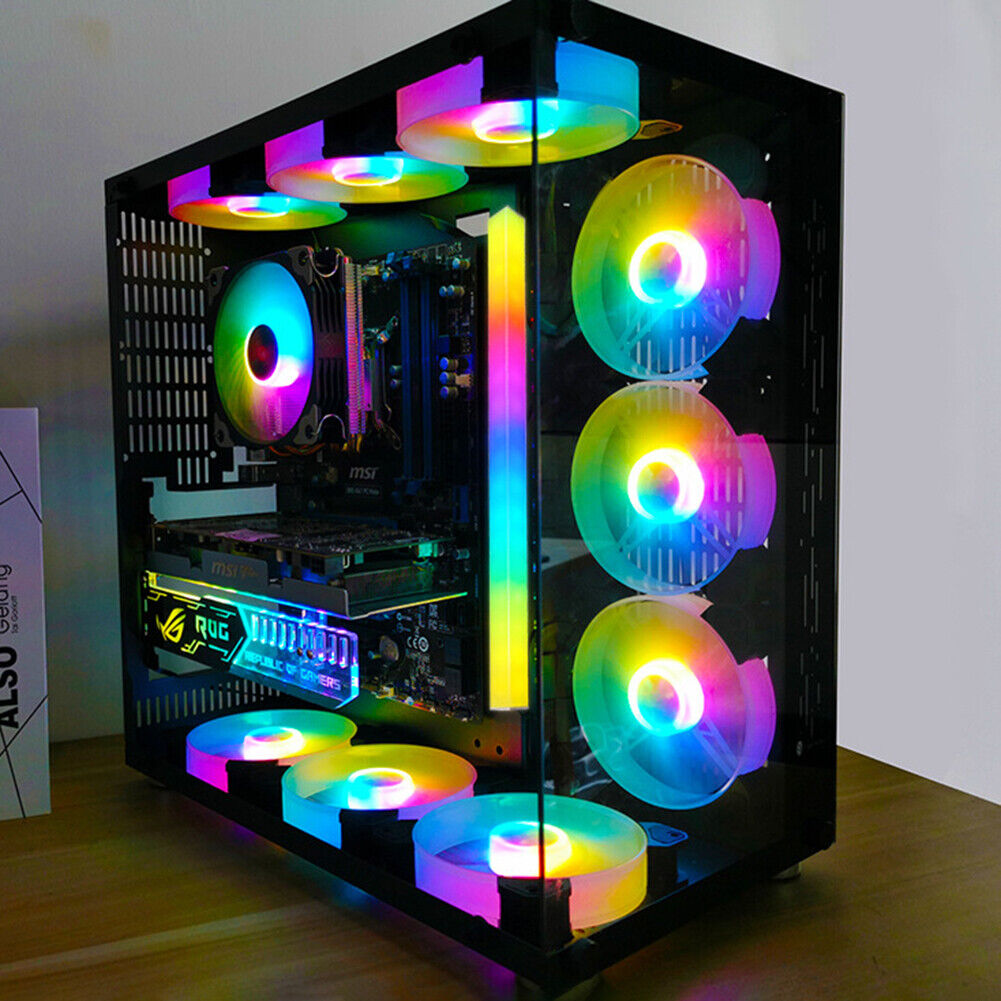 COOLMOON 30cm Light Strip Aluminum Magnet RGB LED Color Lamp (Small 4Pin)