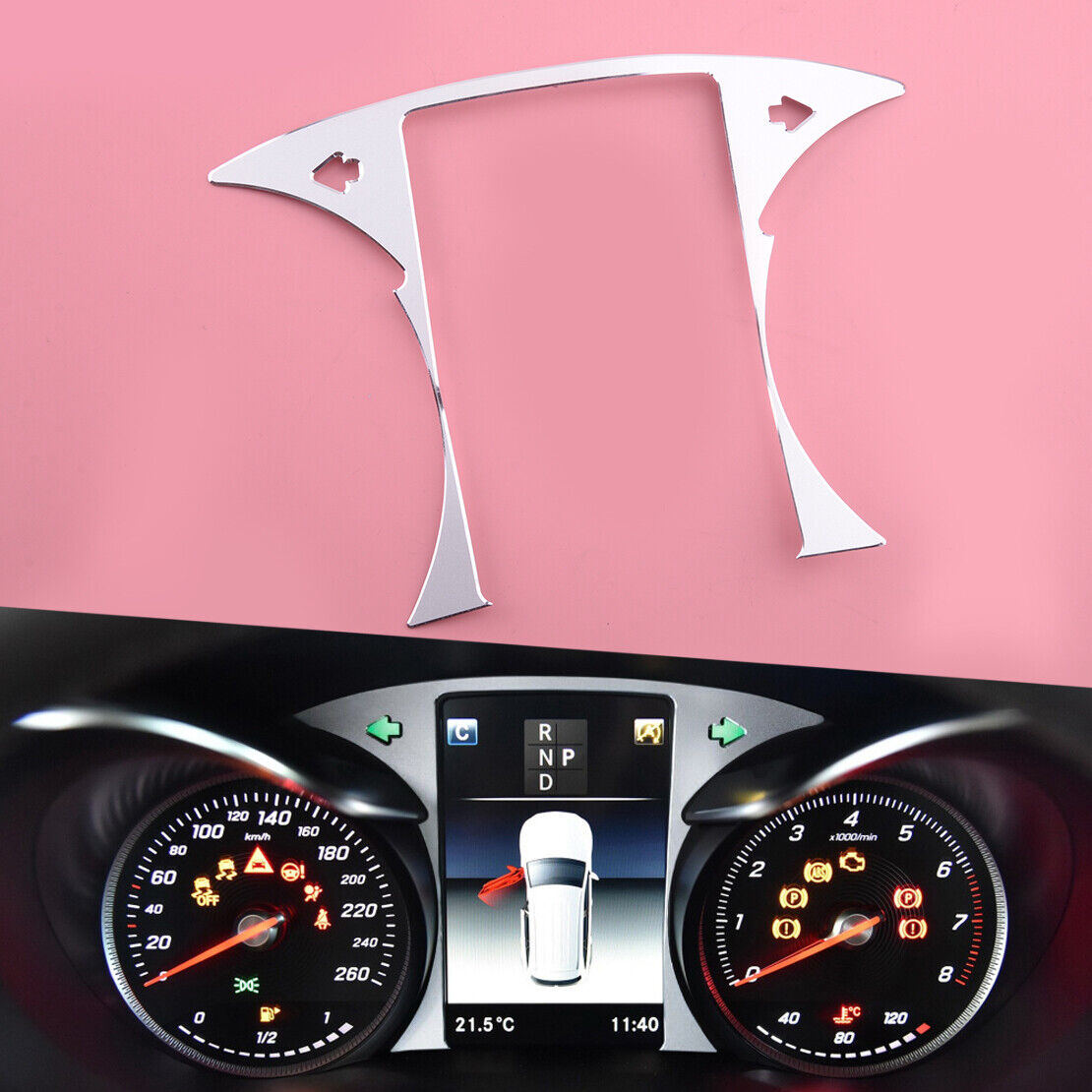 Car Driving Computer Screen Trim Decor Fit For Mercedes Benz C W205 GLC X253
