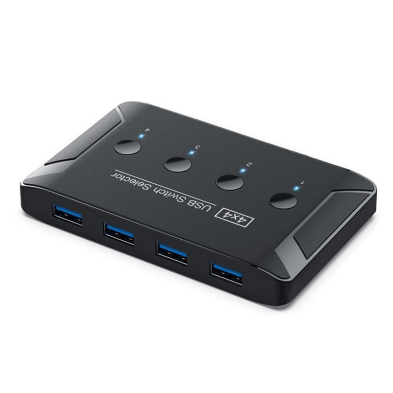 USB 3.0 Printer Sharing Device Manual Sharing Switch Hub 4 in 4 Out Splitter