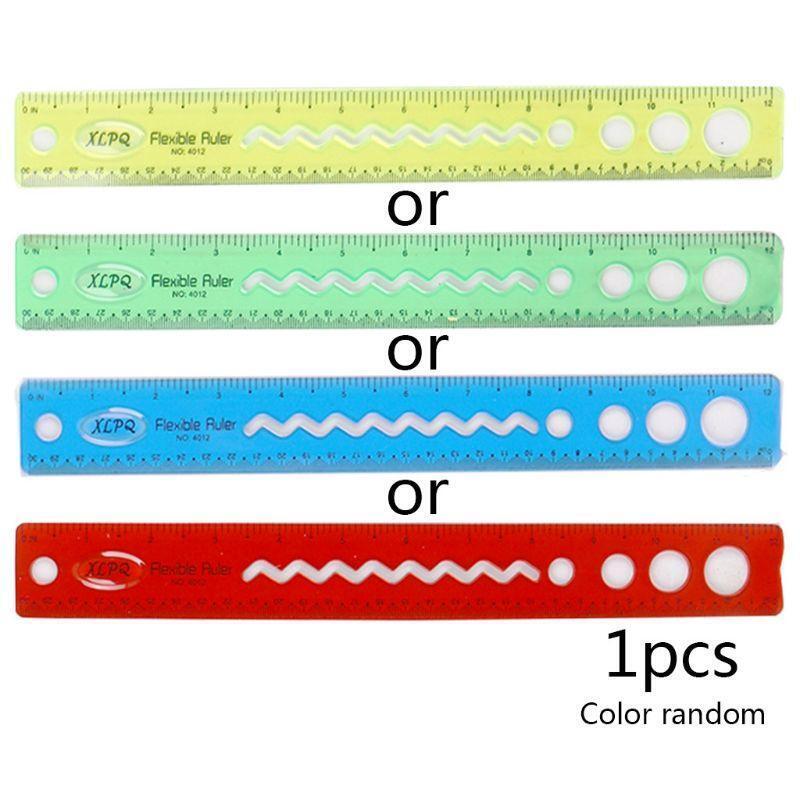 Soft 30cm Ruler Multicolour Flexible Creative Stationery Rule Office School
