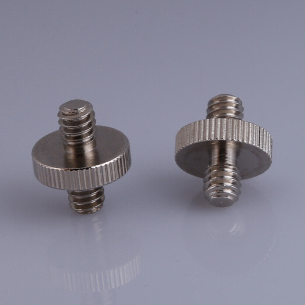 1/4 Male To 1/4 Male Threaded Metal Screw Adapter For Tripod Monopod