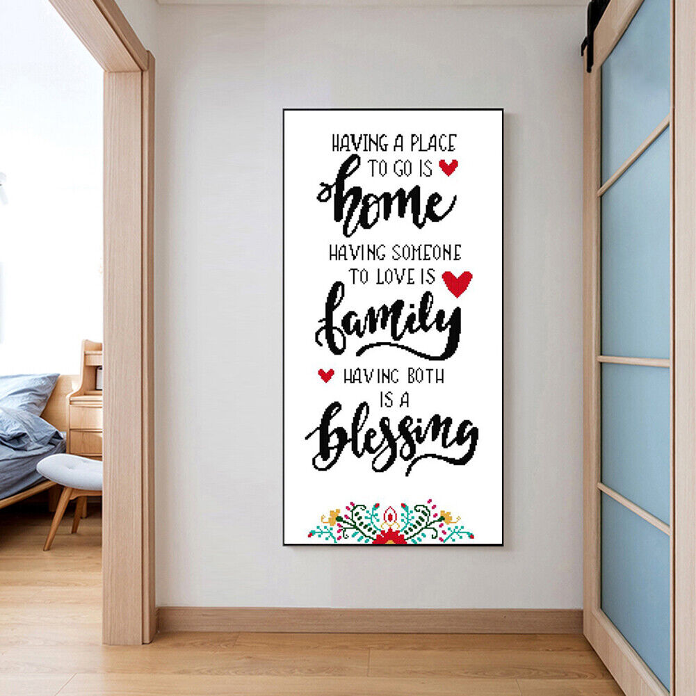 DIY Love Home Partial Cross Stitch Embroidery Canvas Home Wall Decorations
