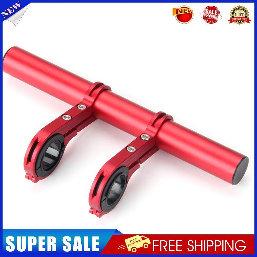Bicycle Handlebar Extender Bike Headlight Clamp Extension Bracket (Red)