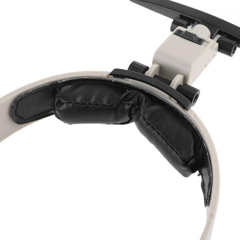 Large Lens Head Wearing Magnifying Glass w/ LED Magnifier 2X 3.5X 4.5X 5.5X