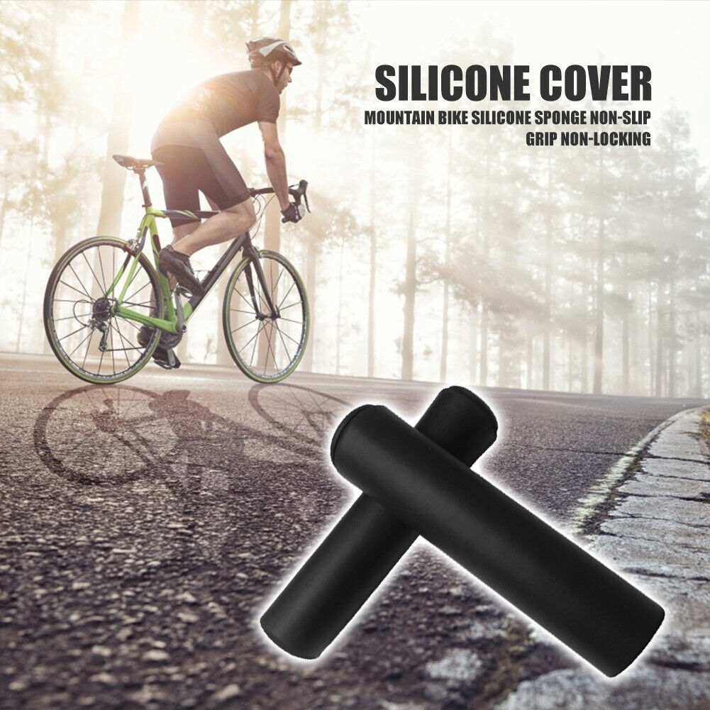 1 Pair Bicycle Grips Silicone Anti-skid Shock-absorbing Handlebar Grips