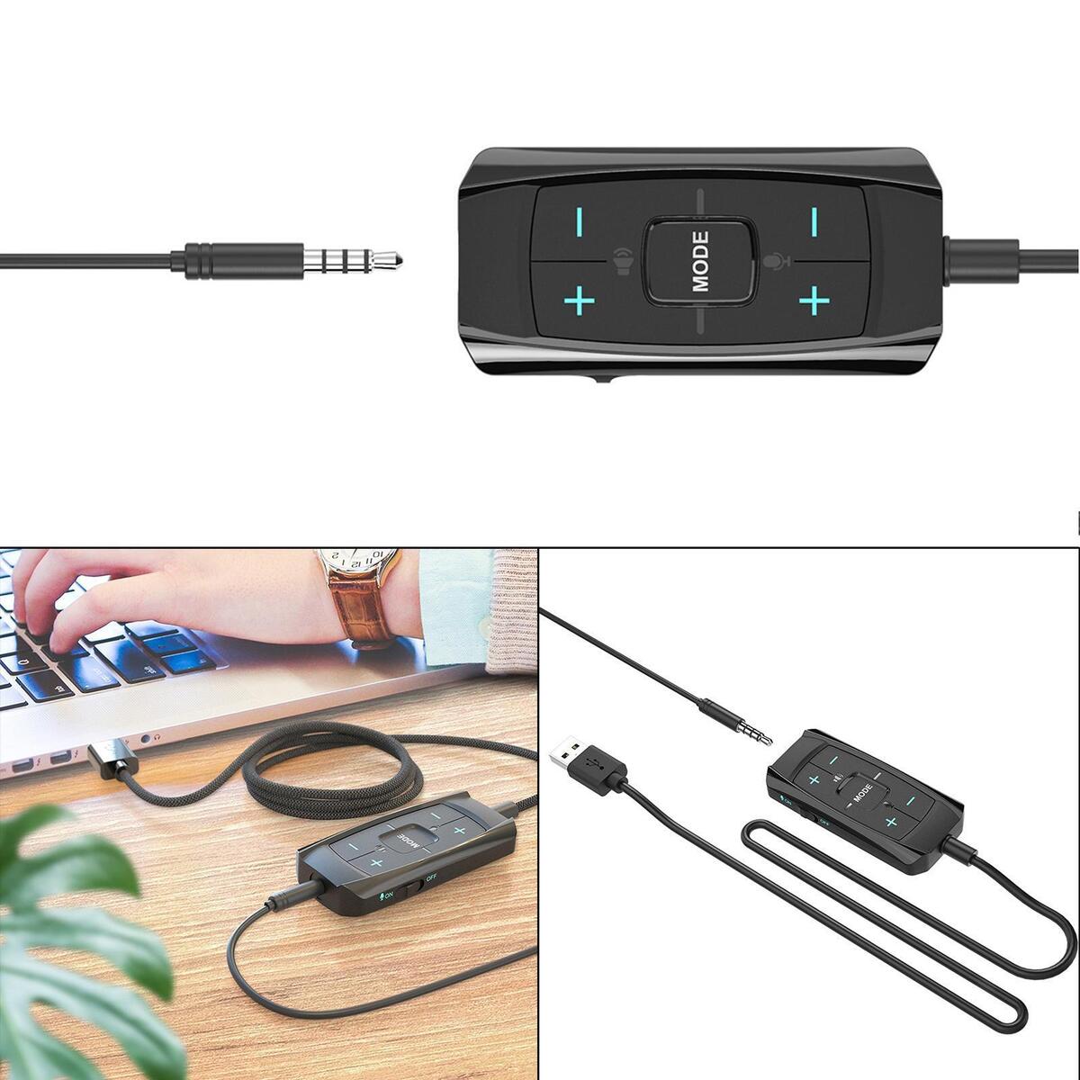 harayaa External USB Sound Card Audio Upgrade AUX 7.1 Stereo Headsets Converter