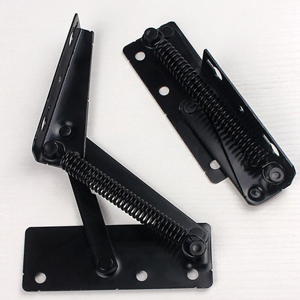 2pcs 10kg 80 Degree Folding Cabinet Door Lift Up Top Sofa Bed Spring Hinges