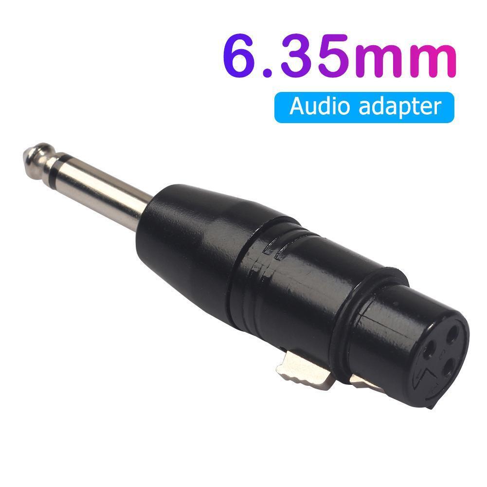 6.35mm Mono Male to XLR 3pin Female Converter Audio Plug Adapter Connector