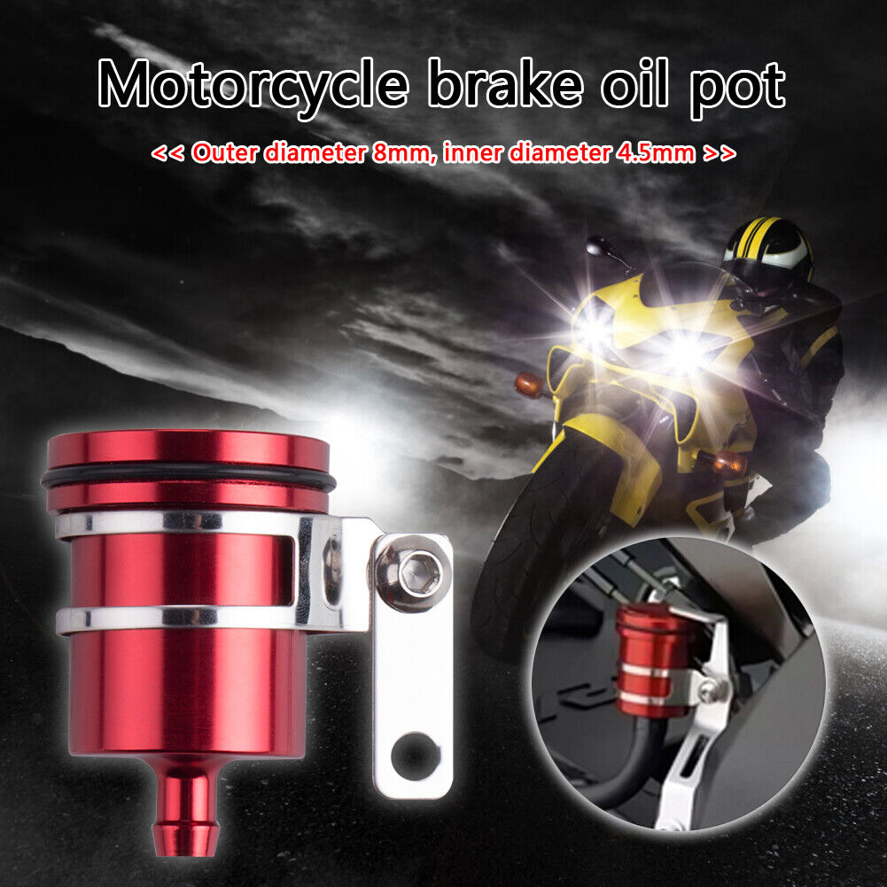 Universal Motorcycle Brake Fluid Reservoir Clutch Tank Oil Fluid Cup (Red)