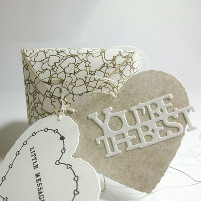 You Are the Best Metal Cutting Dies Stencil Scrapbooking DIY Album Stamp Paper