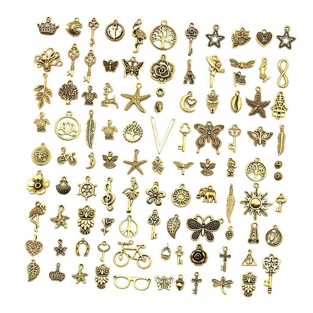100Pcs/Set Animals Pendant Charms Owl Charms Pendants Charms for Jewelry