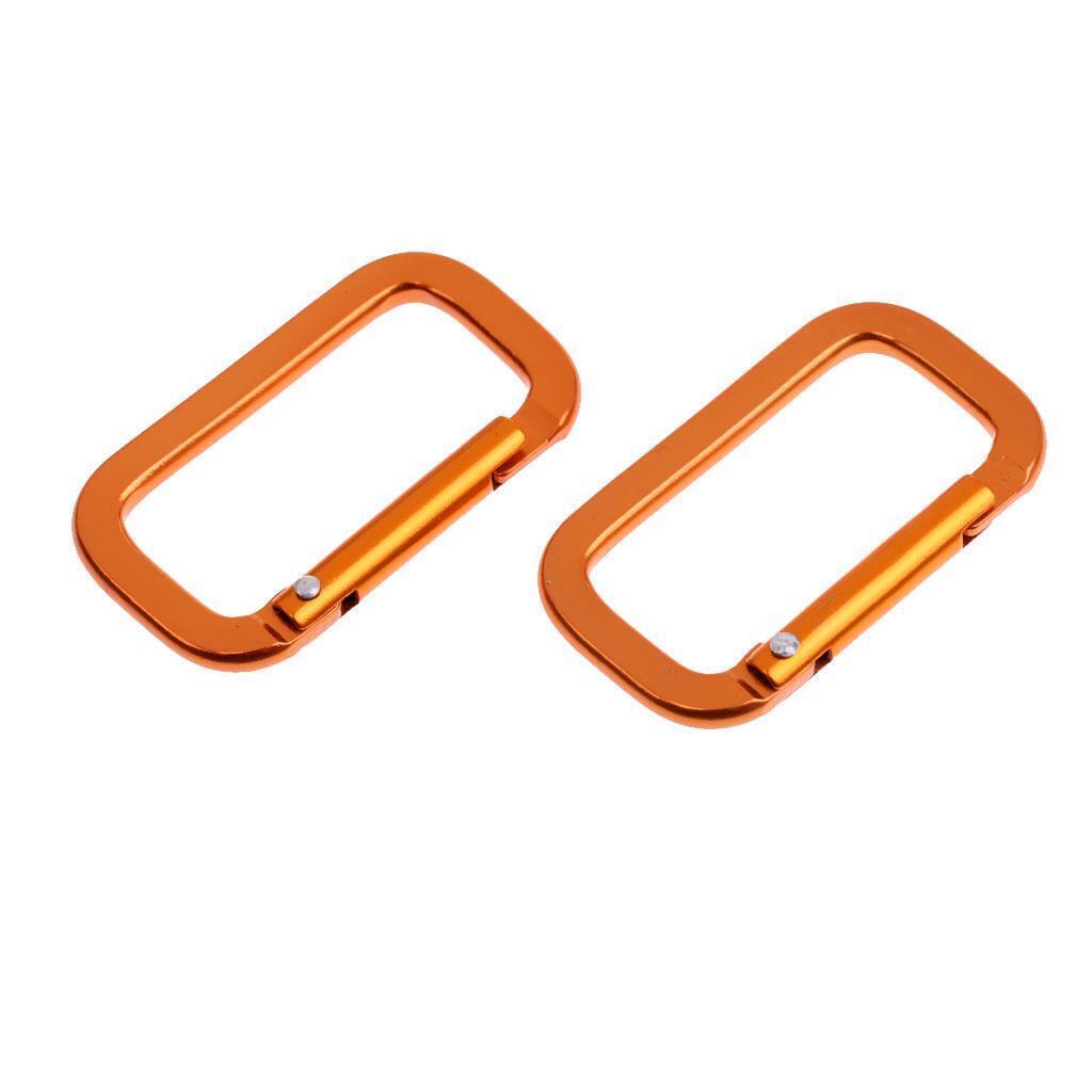 10 Pieces / Set Rectangle Spring Snap Carabiner Camping Climbing Backpack