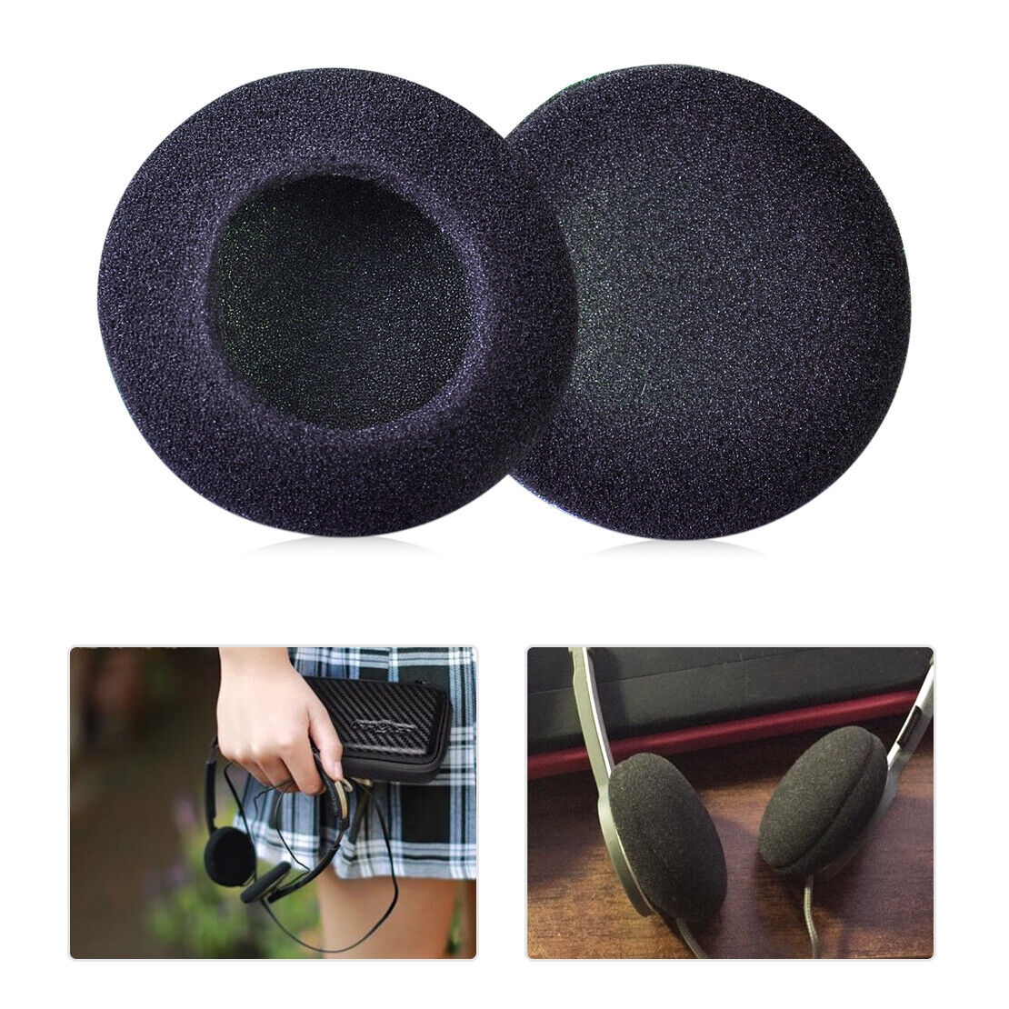 3 Pair Replacement Earphone Sponge Foam Headphone Earpads Ear Cushions Cover Li