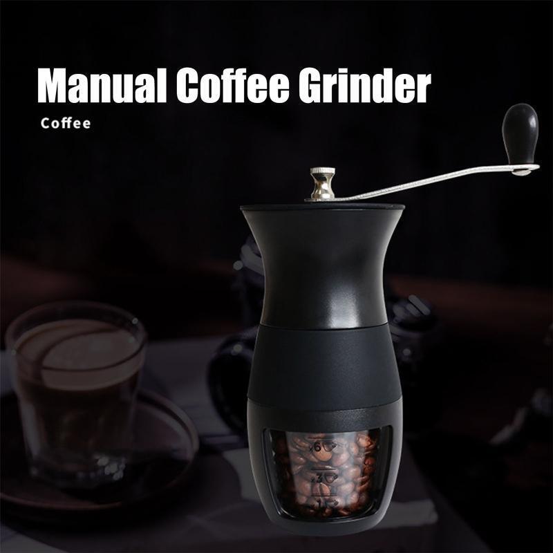Manual Coffee Grinder with Swing Handle Handmade Hand Crank Bean Mill