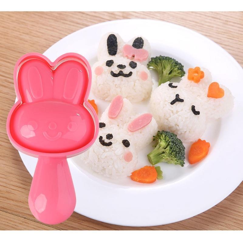 Animal Bunny Shape Sushi Mold Press Rice Ball Making Reusable Easy to Operation