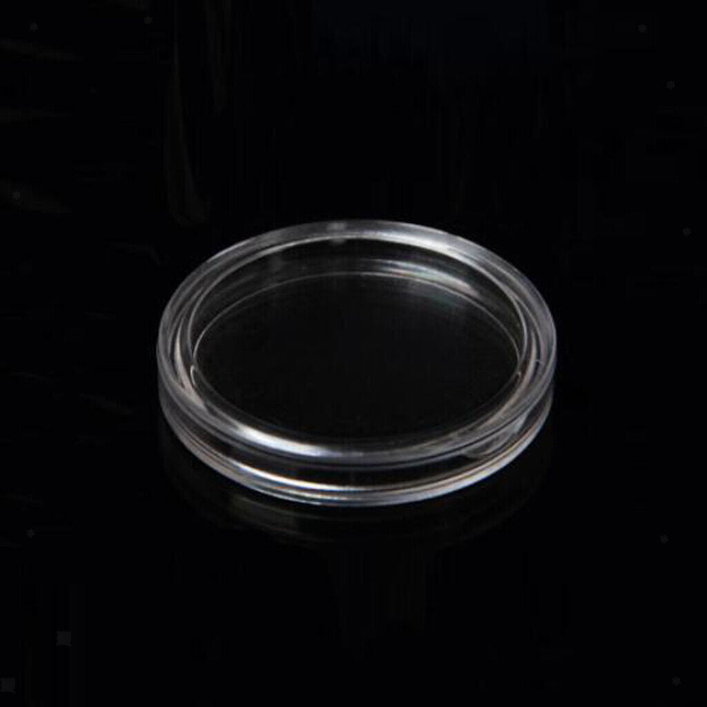 200x Clear Plastic Memorial  Storage Display   20mm Dia