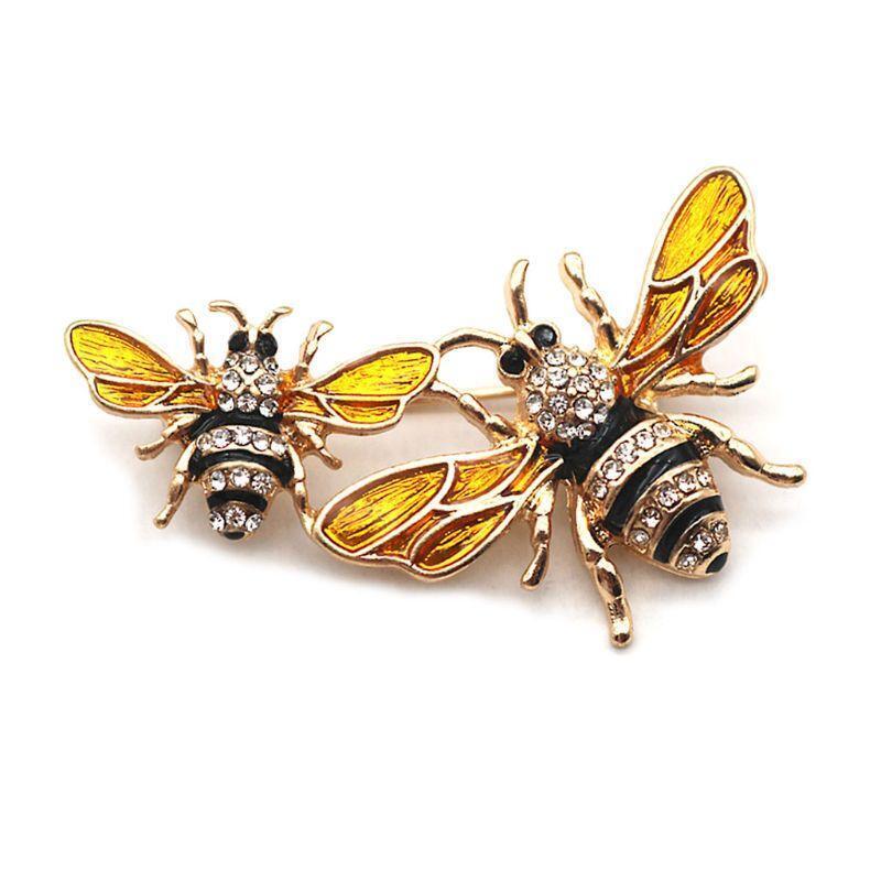 Delicate Sweater Collar Dresses Bee Brooch Bee Diamond Insect Pin for Women Girl
