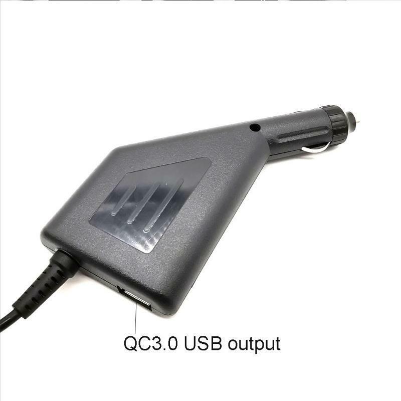 QC3.0 Auto DC Charger Adapter 7.4x5.0mm Power Supply 3.5A USB for Laptop 18.5V