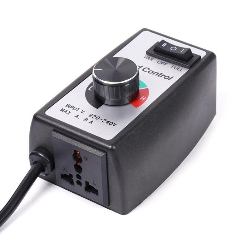 EU Plug 230V Stepless Motor Speed Controller Fan Governor Switch Dimmer Adjuster