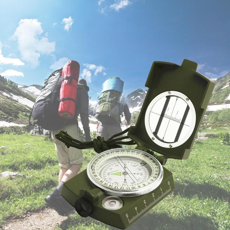 Survival Emergency Luminous Sighting Compass,Multifunctional North Green Compass