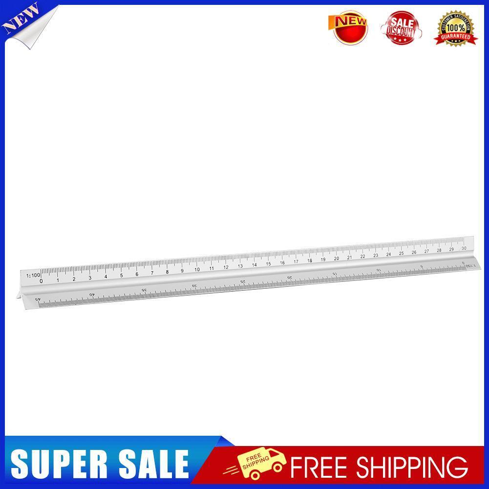 30cm Architect Triangular Scale 3 Sides Straight Ruler for Draftsman (S)