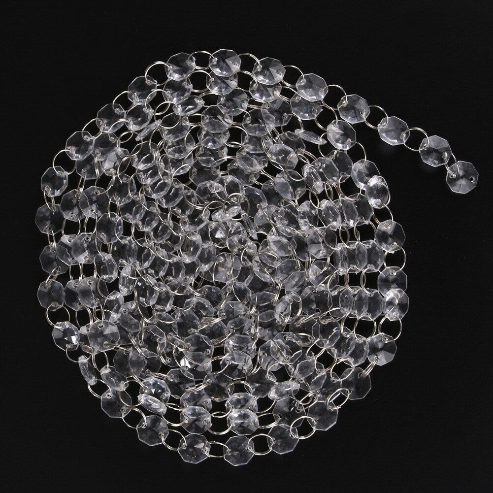 33 FT Crystal Clear Acrylic Bead Garland Chandelier Hanging wedding supplie