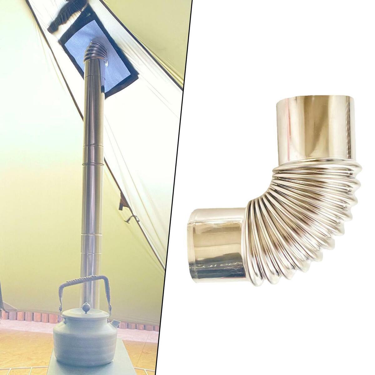 2.36 inch Stove  Elbow Camping Chimney Outdoor Connector Bend Tube Joint