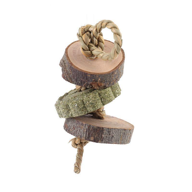 Small Animal Grass Cake String Wood Teeth Exercise for Rabbit Squirrel Hamster