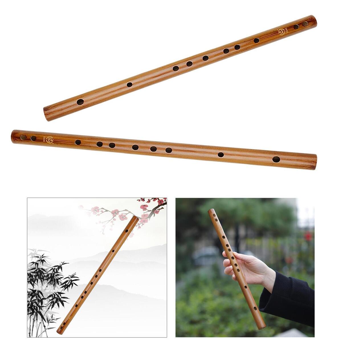 2x Traditional Wooden Flute Great Sound Woodwind Musical Instrument Gift