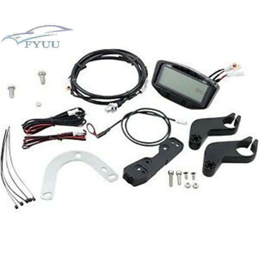 Motorcycle Vapor Digital Gauge Speedometer Temp & Distance Gauge Mph/Kph 752-119
