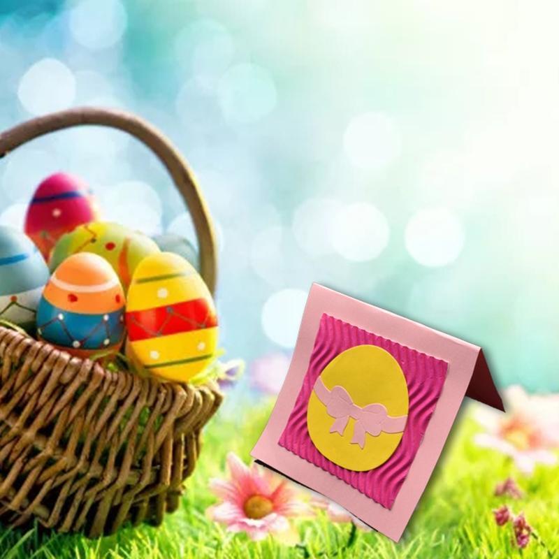 Easter Egg with Bowknot Cutting Dies Stencil DIY Scrapbook Paper Card Template