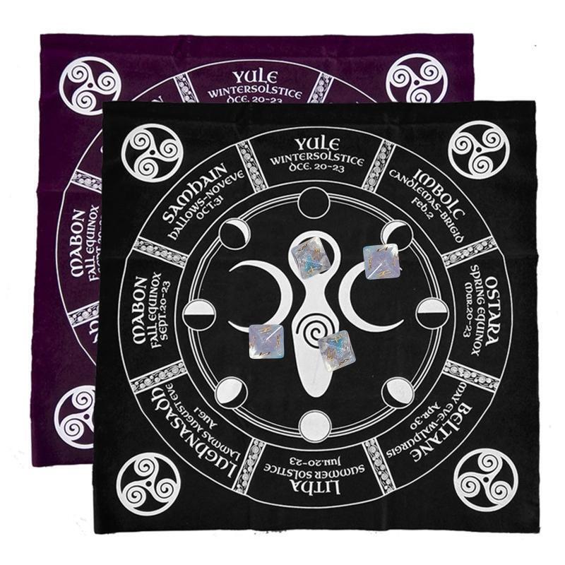 Pagan Altar Cloth Tarot Card Tablecloth Oracle Card Pad Velvet Divination Altar