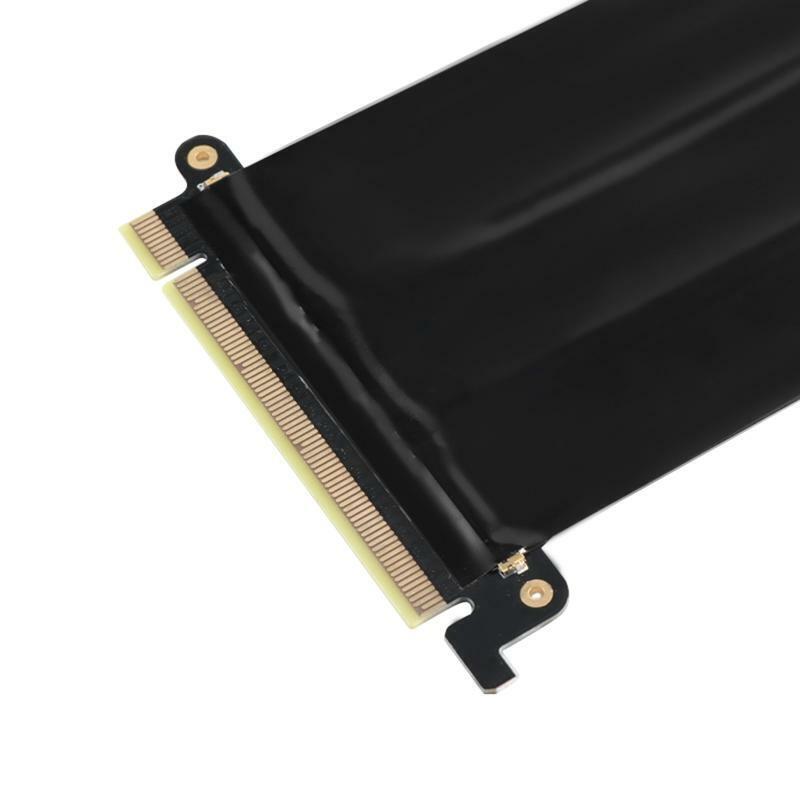 High-performance 90° Graphics Card Extension Cable with antijam PCI-E  4.0 x16