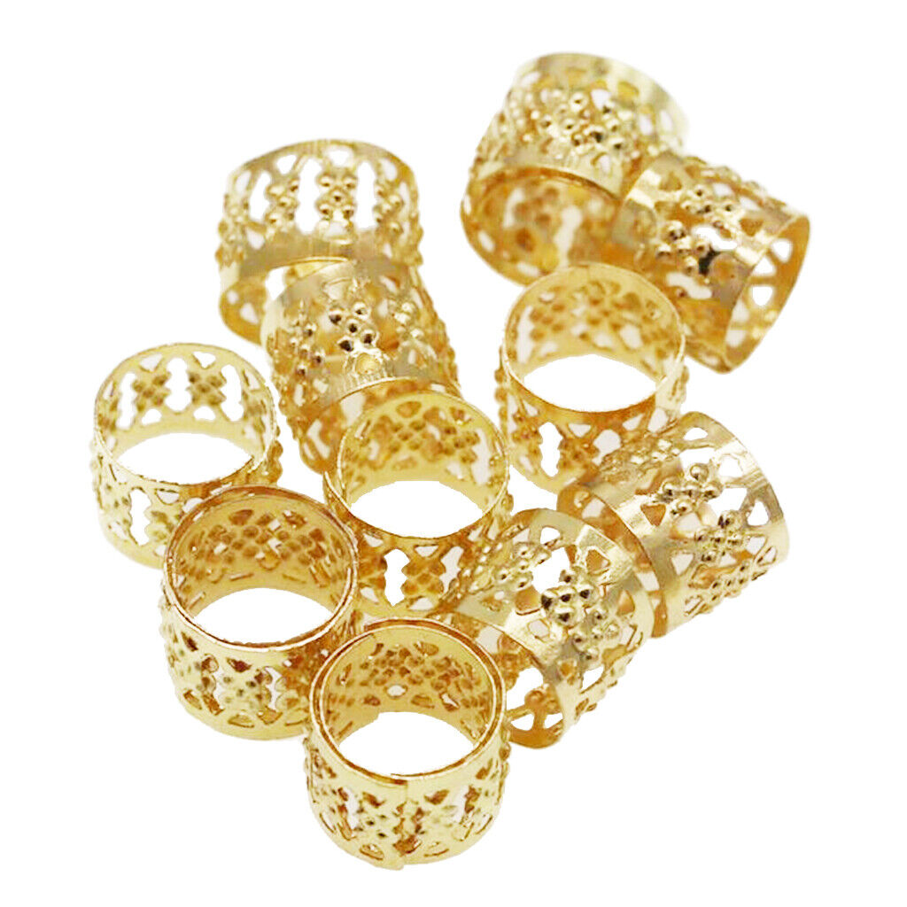 80set Filigree Tube Spacer  Dreadlocks Braiding Bead DIY  Accessory