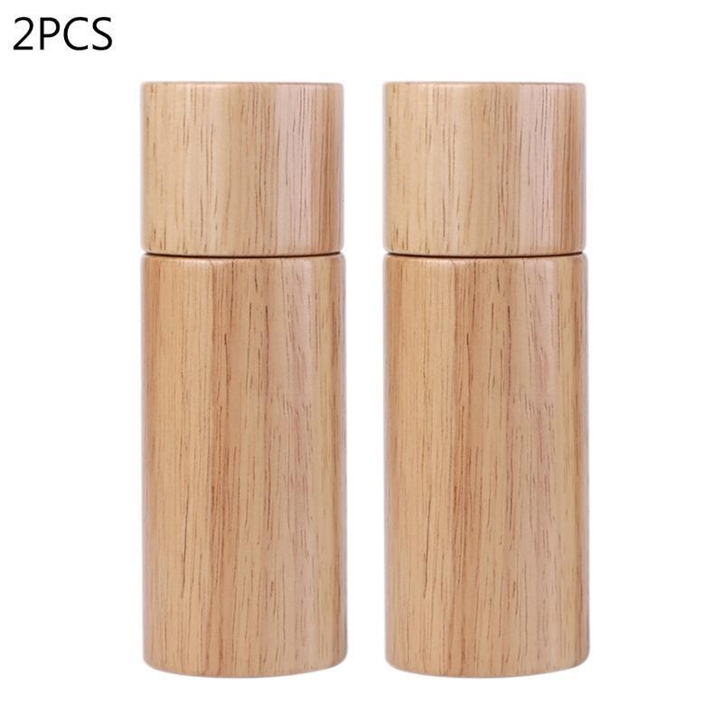 Wooden Salt and Pepper Grinder Set Pepper Grinder Salt Shaker Grinder for BBQ