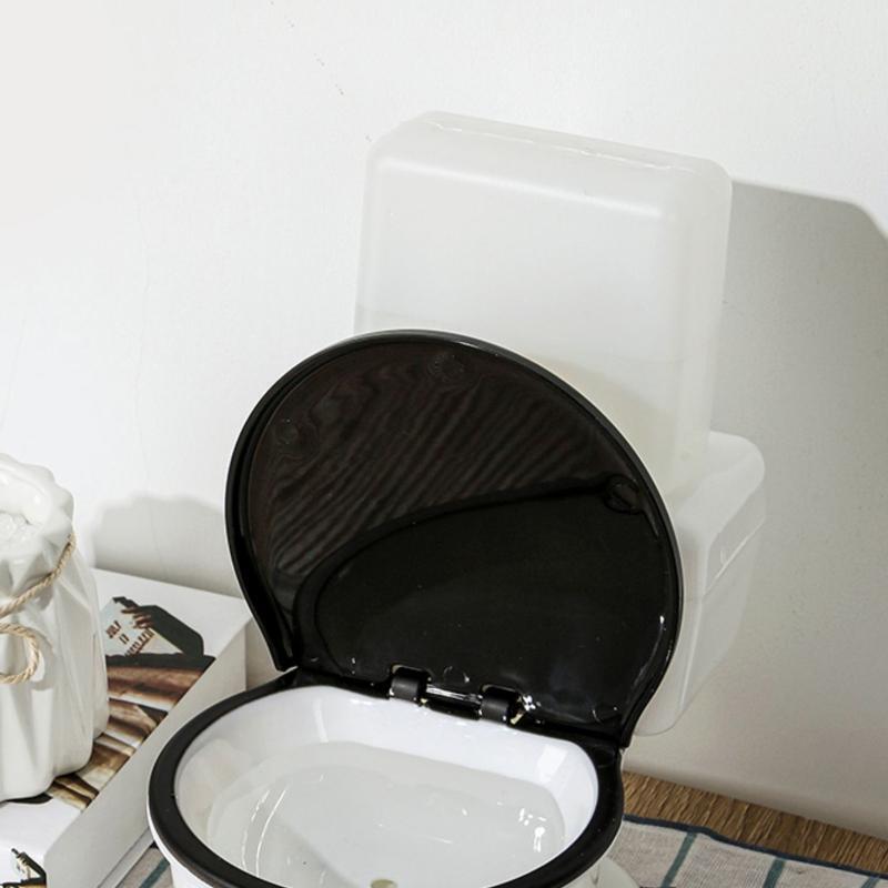 Cat Water Fountain Toilet Shape Gravity Fed Water Dispenser 650mL No Filter