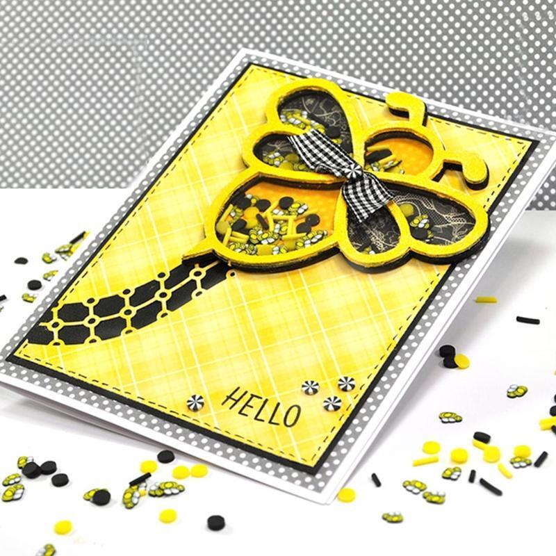 Lovely Bee Shaker Metal Cutting Dies Stencil DIY Scrapbooking Embossing Template