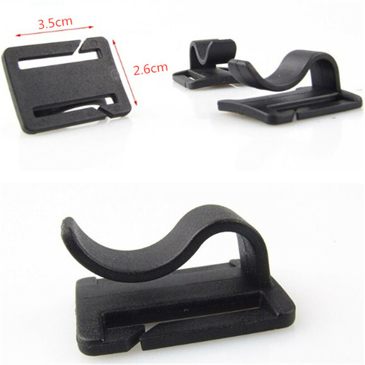 2X Clip DrinkingTube Hydration Bladder Pipe Clip For Water Pack Bag 360° Rotate