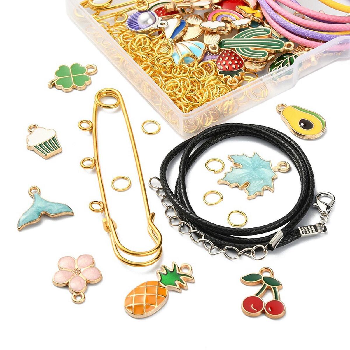 30Pcs Metal Charms Pendants Kit Jewelry Making Craft DIY Findings Keychain