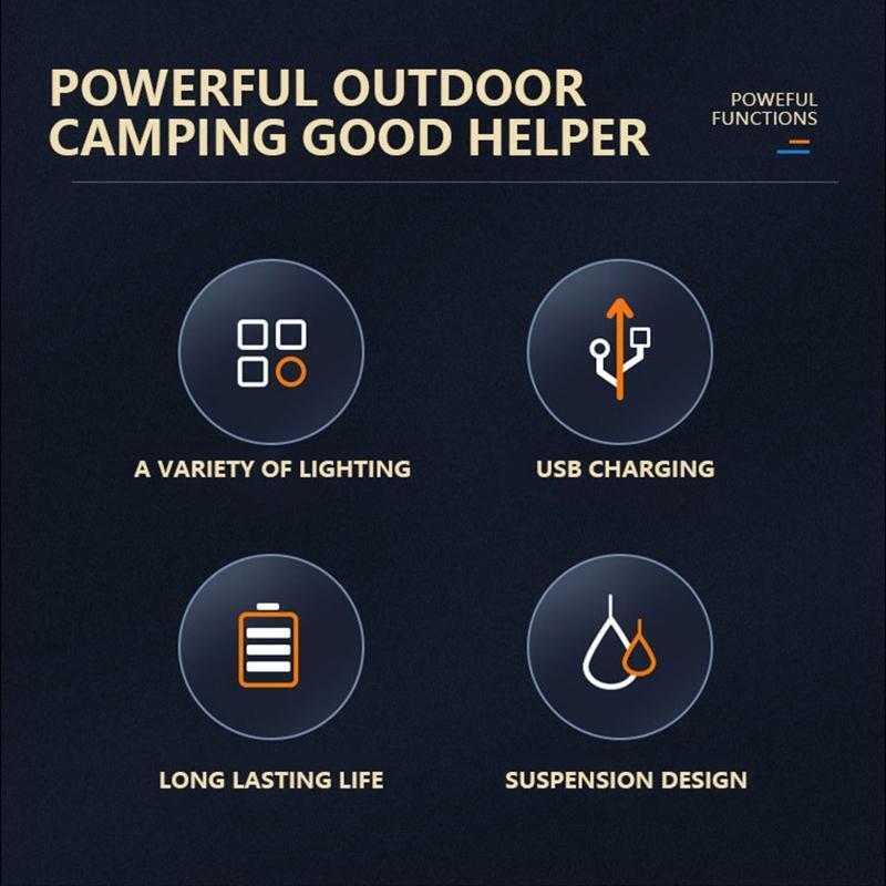 Rechargeable LED Camping Lantern, Camping Lantern Flashlight USB Cable Included
