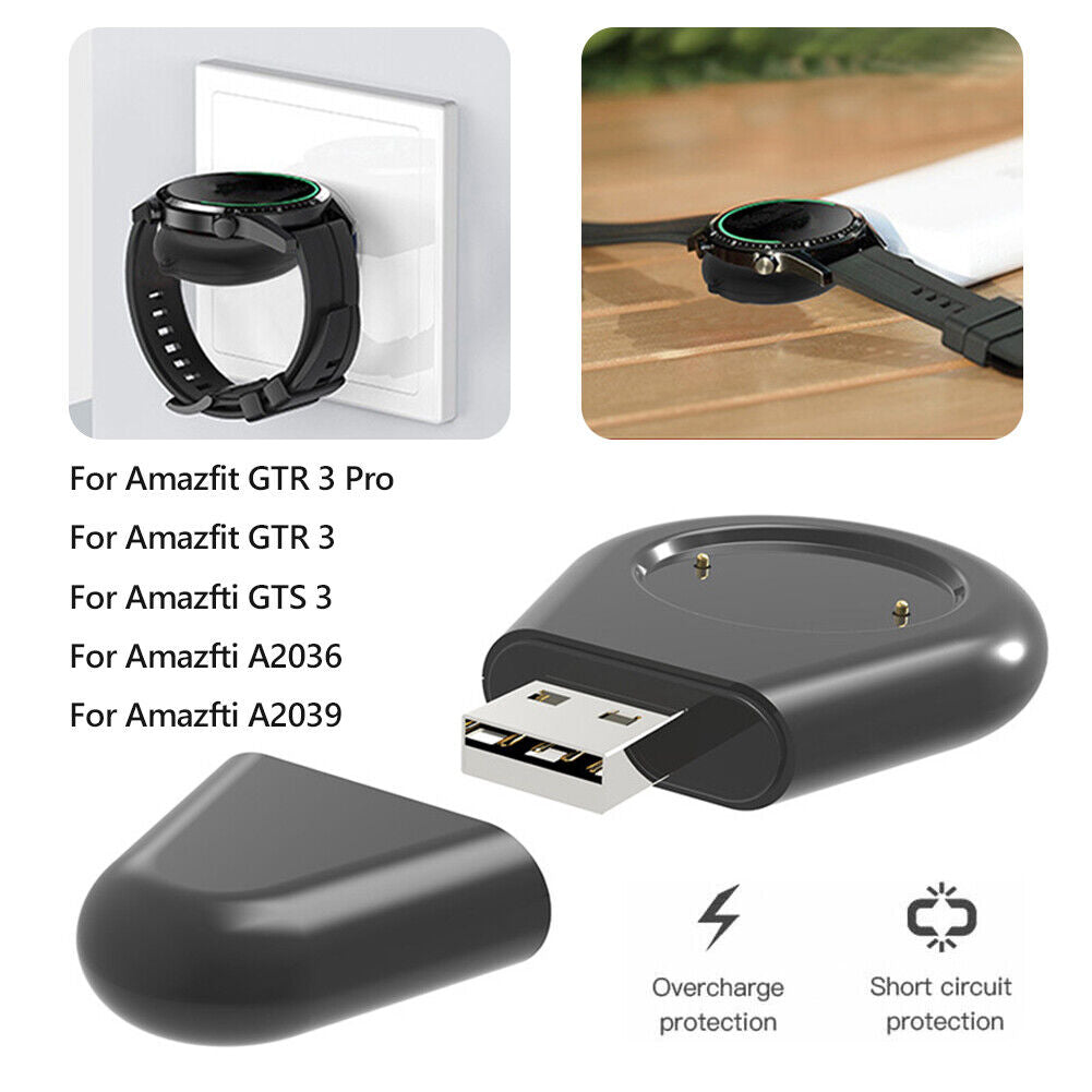 Smart Watch USB Mini Charger Dock Adapter for Amazfit GTR 3 Pro/GTR 3/GTS 3