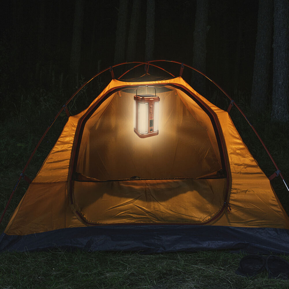 Portable Camping Light Outdoor Solar USB Charging 4 Side Tent Work Lantern