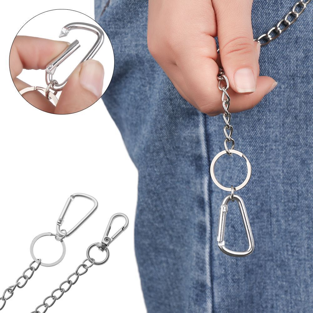 Punk Hipster Pant Keyring HipHop Jewelry Wallet Belt Chain Jean Keychain Clip