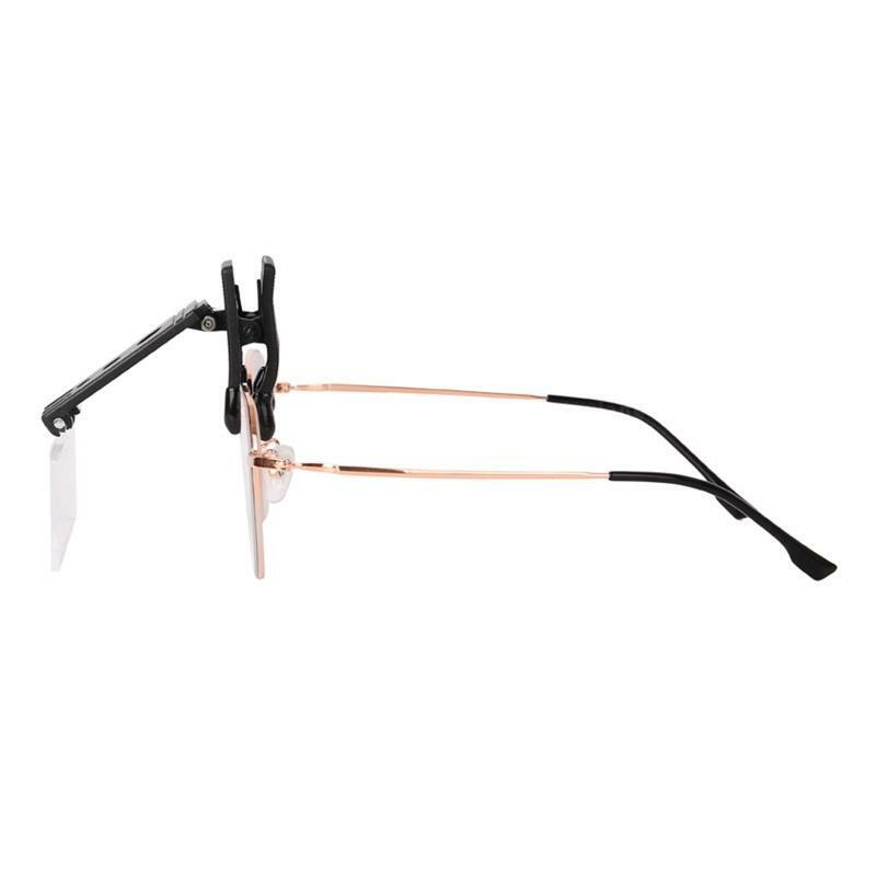 Glasses Style Magnifying Glass With Clip For Reading ,Wooden Horse-Type Surgical