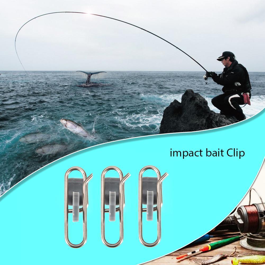 10pcs Stainless Steel Impact Bait Clip Fishing Hook Decoupling Accessories