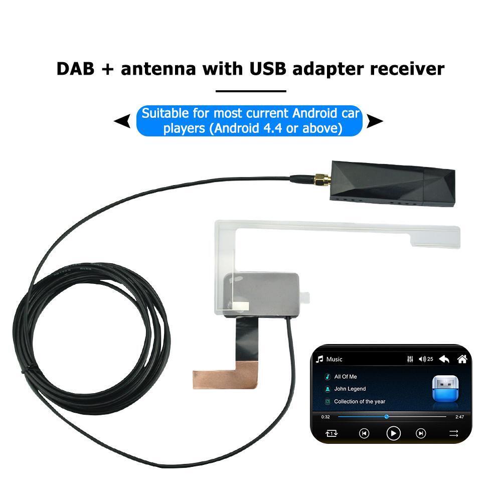 Car DAB+ Antenna with USB Adapter Receiver for Android Car Stereo Player