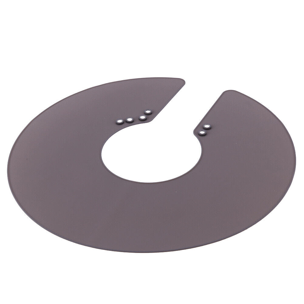 Haircut Shawl Neck Cape Silicone Neck Shield for Hair Coloring (Black)