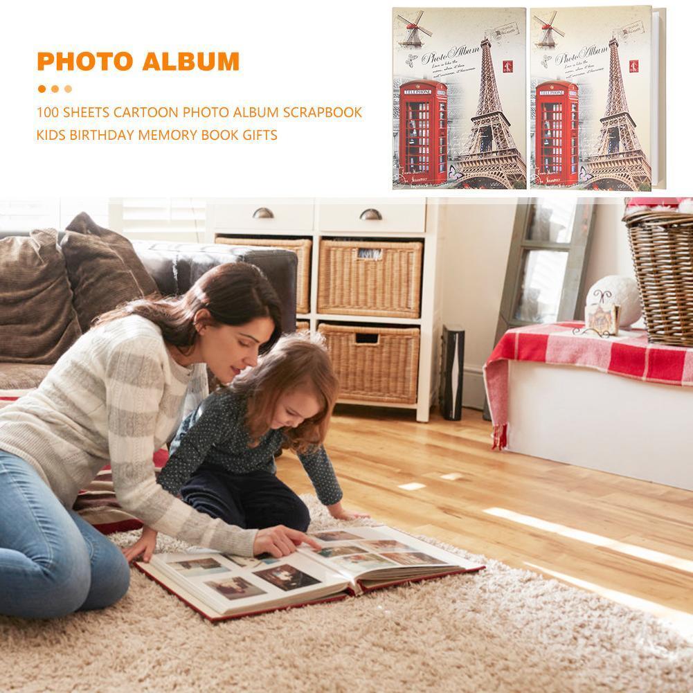 100 Sheets Pictures Photo Album Scrapbook Wedding Kids Memory Book Gifts
