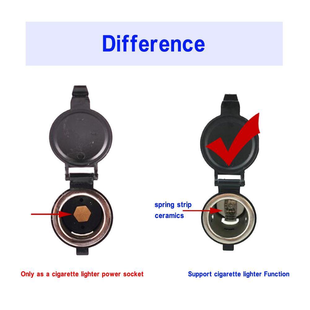 Car 10A Cigarette Lighter Female Socket Power Plug with Waterproof Cover